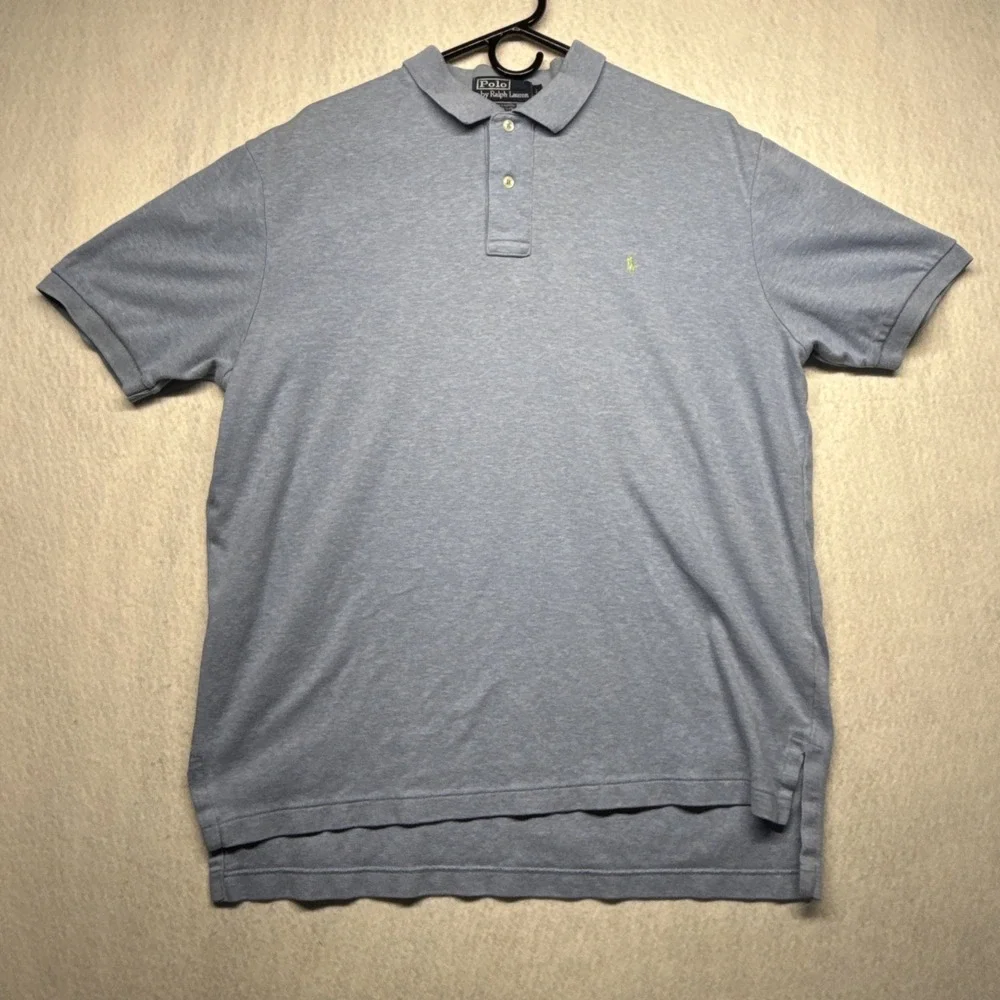 Vintage Polo Ralph Lauren Men Polo T- Shirt Blue Size Large
